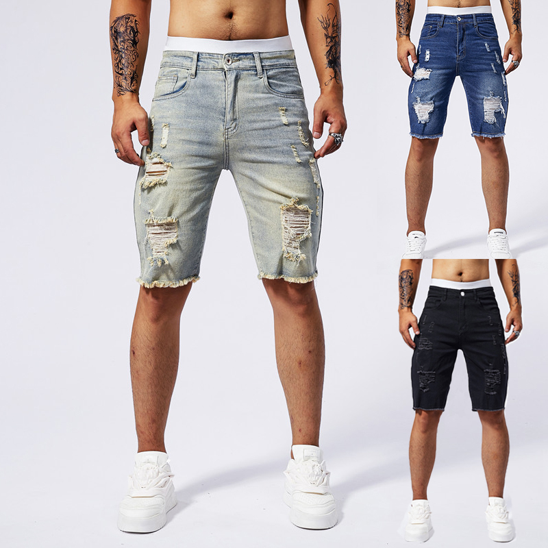 2025 Summer New Men's Ripped D - Street Fashion Men 2025 review and price