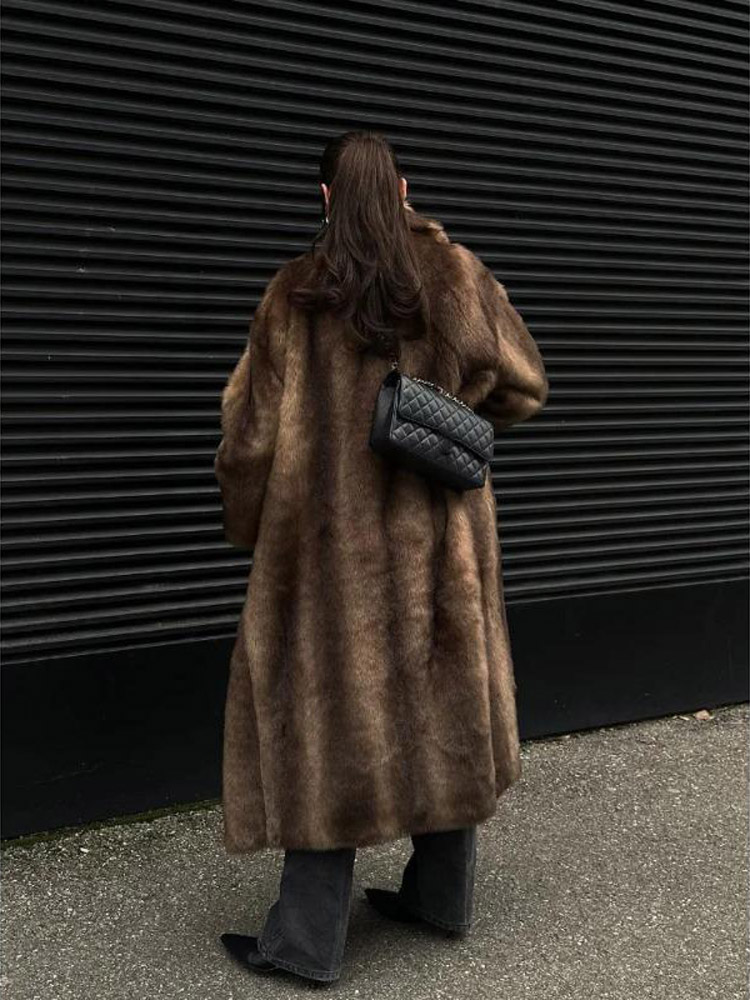 Solid  Women Faux Fur Long Coa - Street Fashion Men 2025 review and price