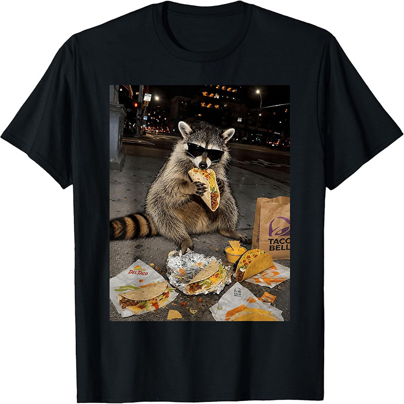 Raccoon Wearing Sunglasses Eat - Fashion Street Night review and price