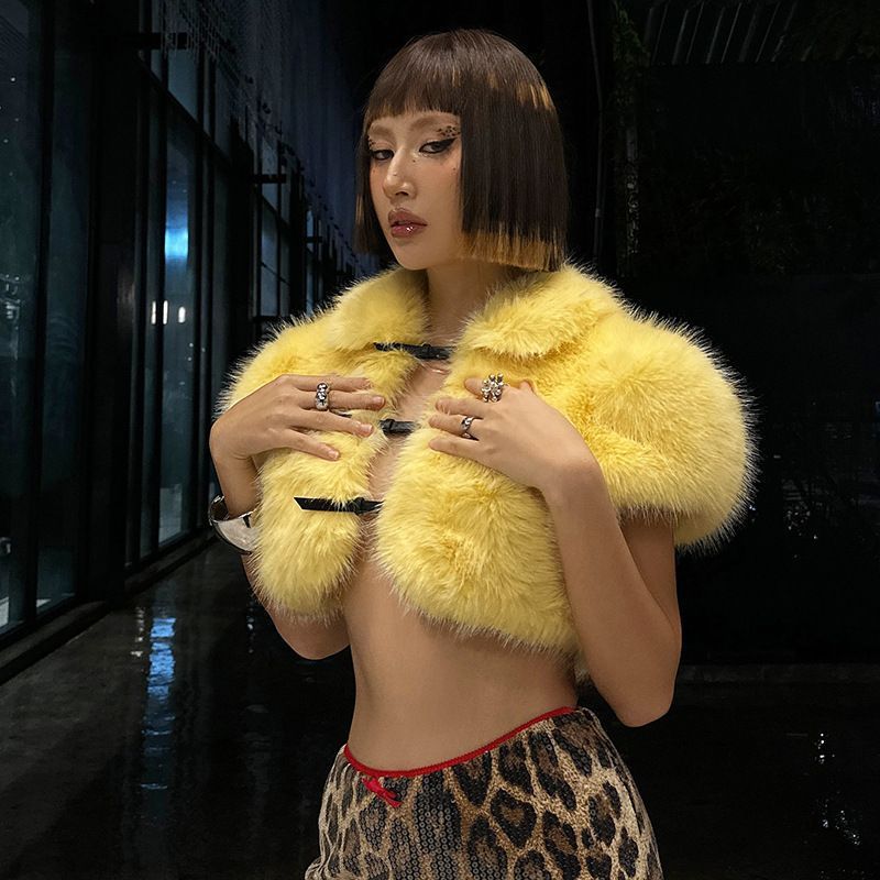 2025 Fur Short Coat Women Crop - Street Fashion Men 2025 review and price