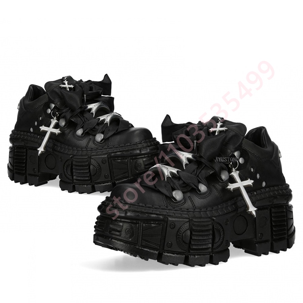Chunky Punk Metal Rivet Ankle  - Street Fashion Y2K review and price