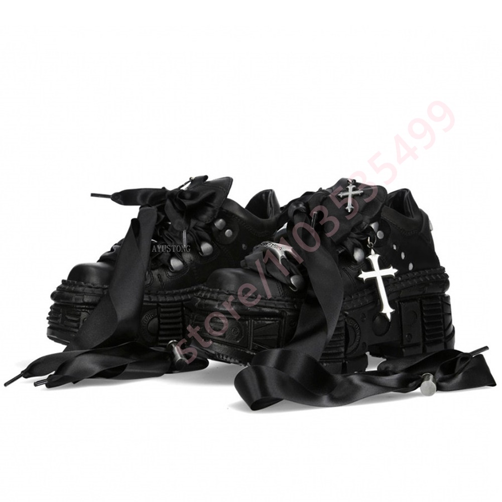 Chunky Punk Metal Rivet Ankle  - Street Fashion Y2K review and price