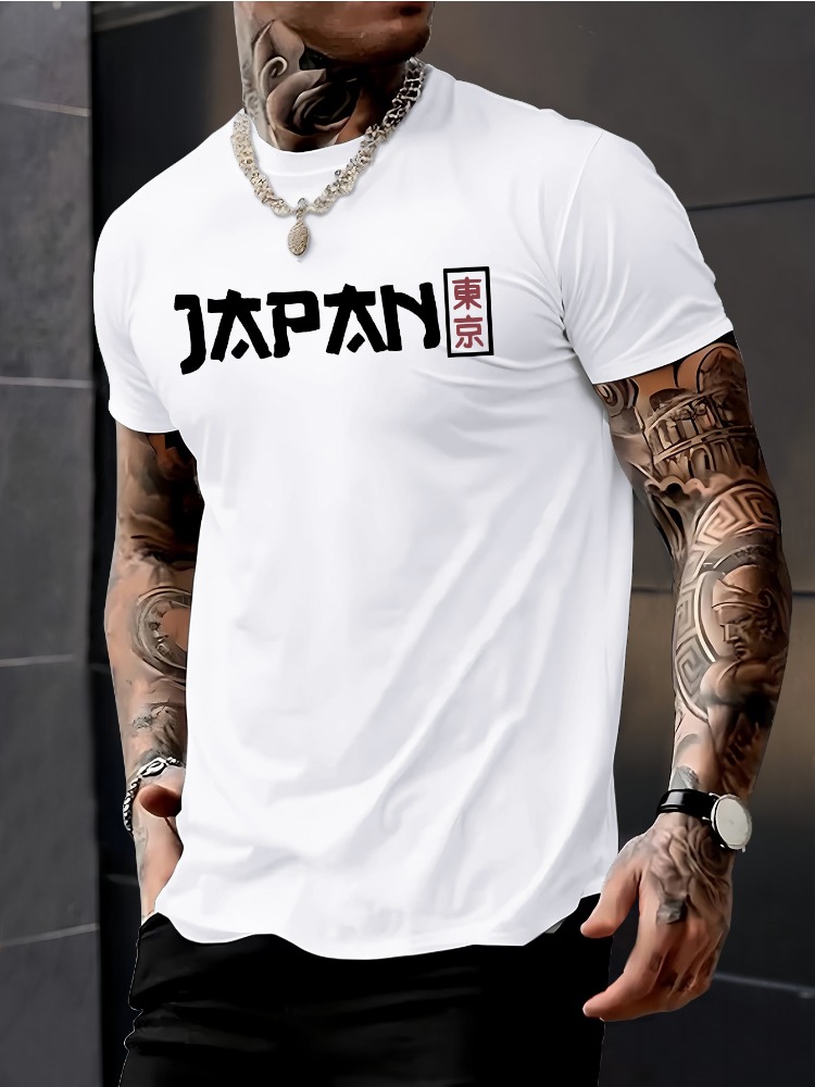 Male Short Sleeve Crew Neck Te - Street Fashion For Short Guys review and price
